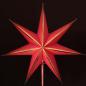 Preview: SAPHIR Rot/Gold - Faltbarer Leuchtstern, Weihnachtsstern aus Papier mit 7 Zacken, 60 cm